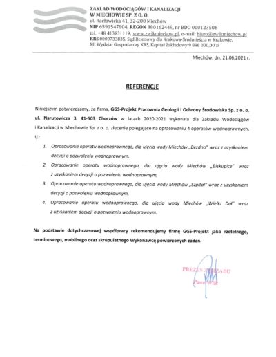 referencje Miechów_operaty_studnie